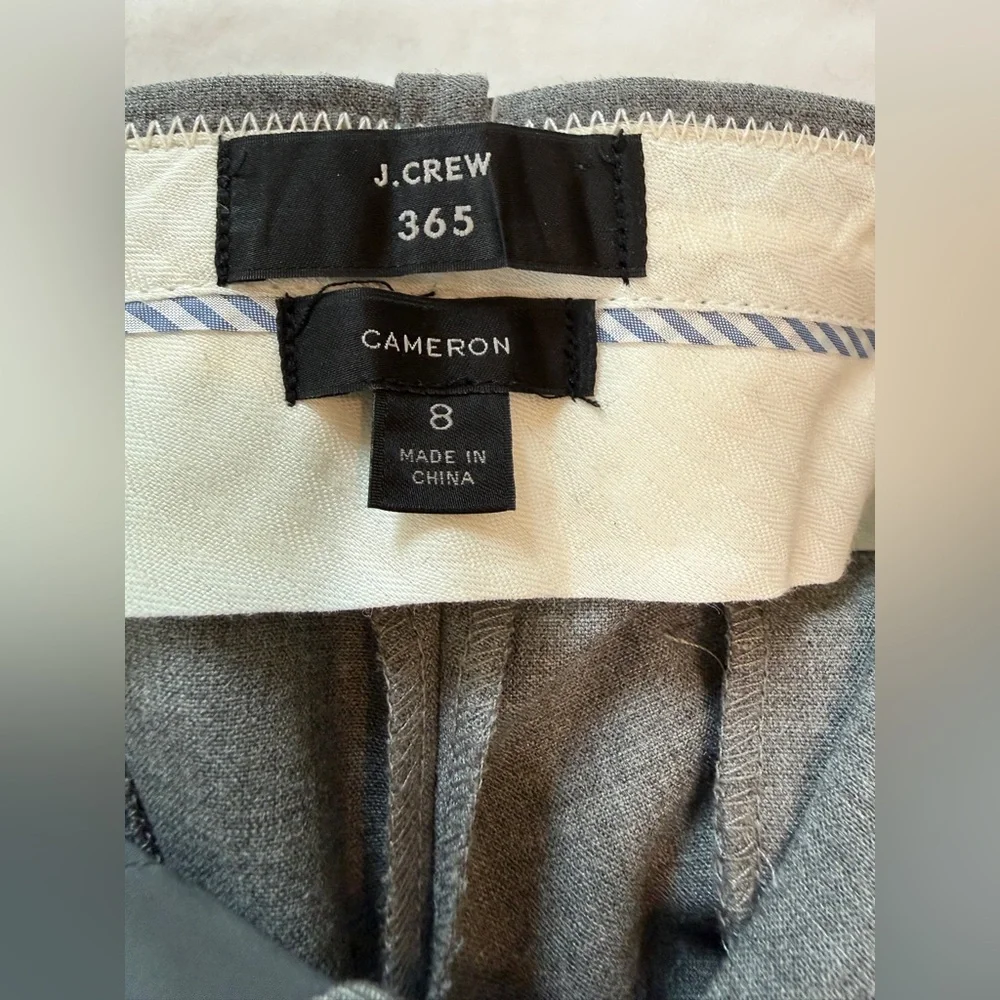 J. Crew Cameron Classic Slim Gray Dress Pants Size 8